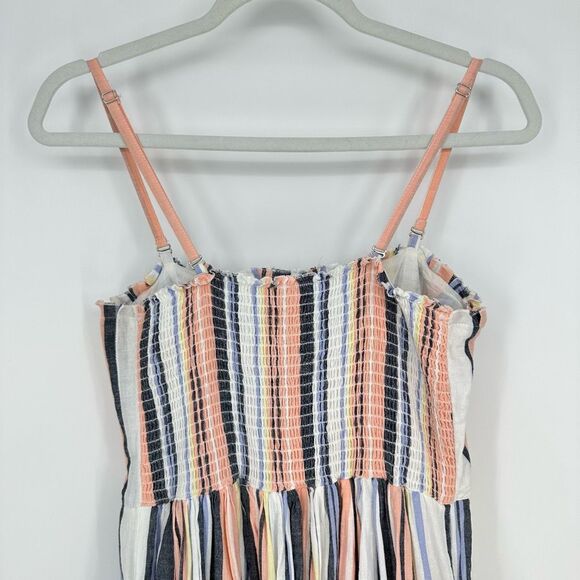 Free People Striped Midi Dress - Blue, Pink, White - Picture 7 of 12